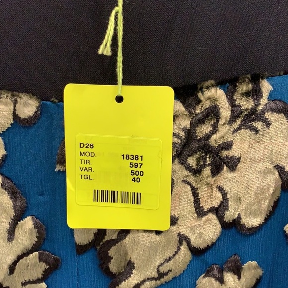 Etro Velvet Patterned Shift Dress Size 40 - Picture 5 of 8